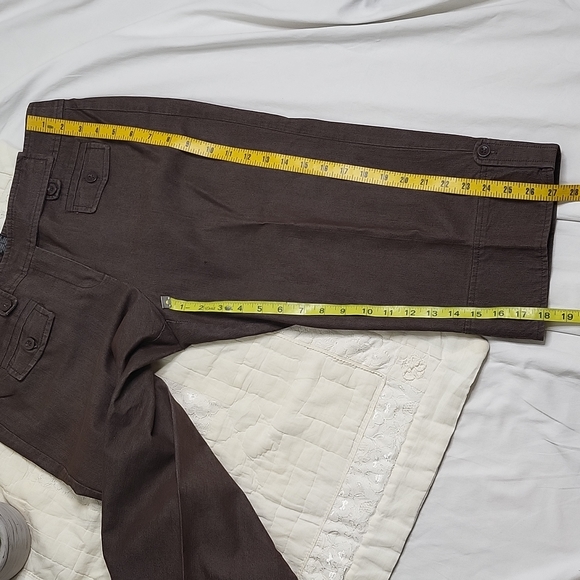 Larry & Levine petite stretch work capris cullottes sz 8p - Picture 7 of 8